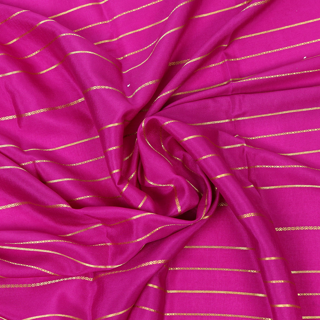 Majenta striped Mysore crepe pure silk saree with soft elegant drape