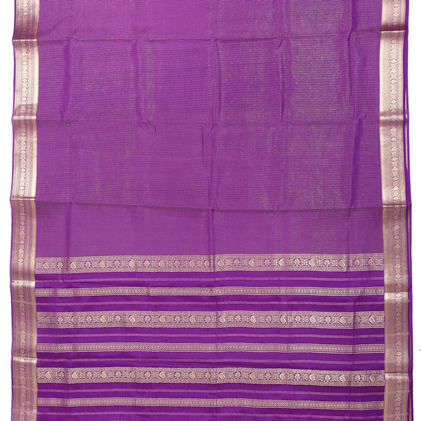 Purple striped Mysore crepe pure silk saree