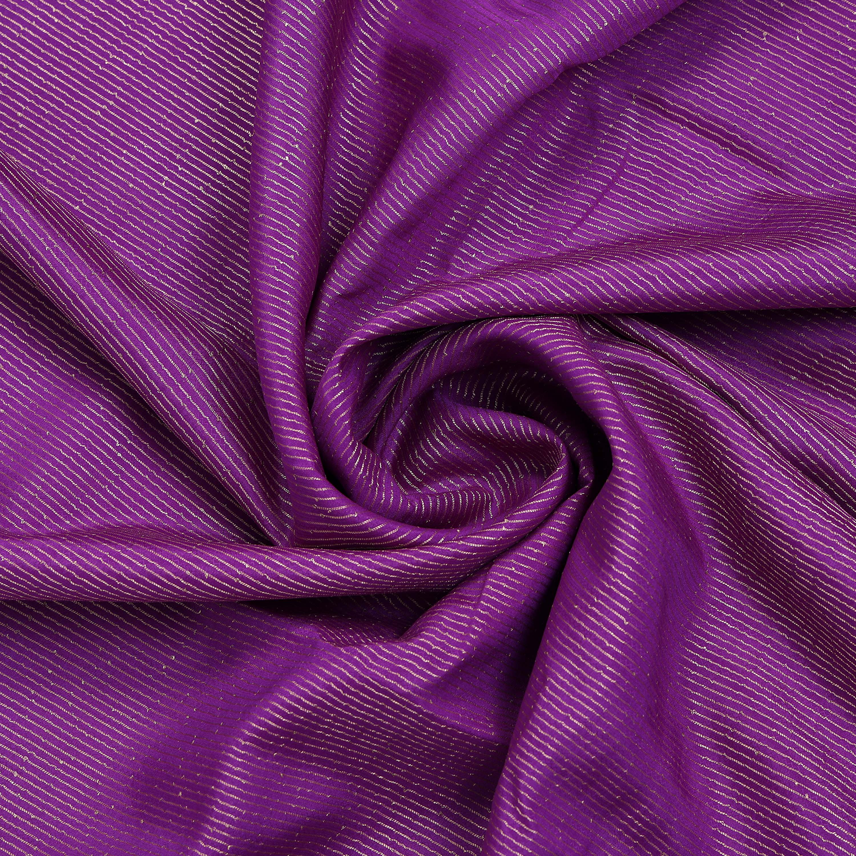 Purple striped Mysore crepe pure silk saree