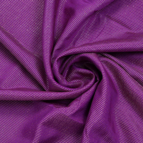 Purple Mysore Crepe Silk Saree – side view on mannequin