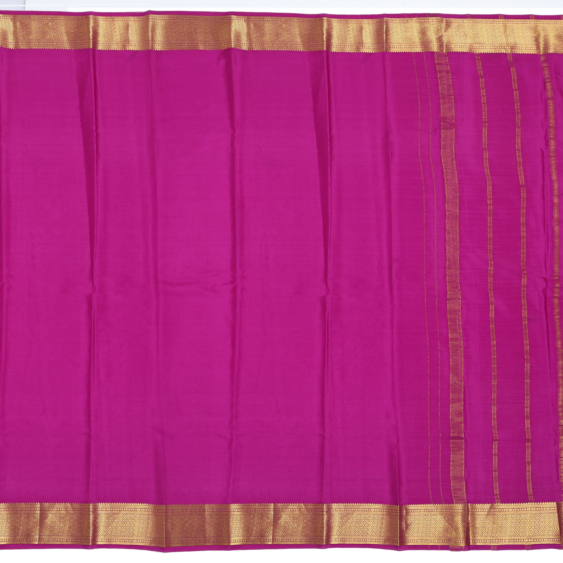Majenta striped Mysore crepe pure silk saree with soft elegant drape