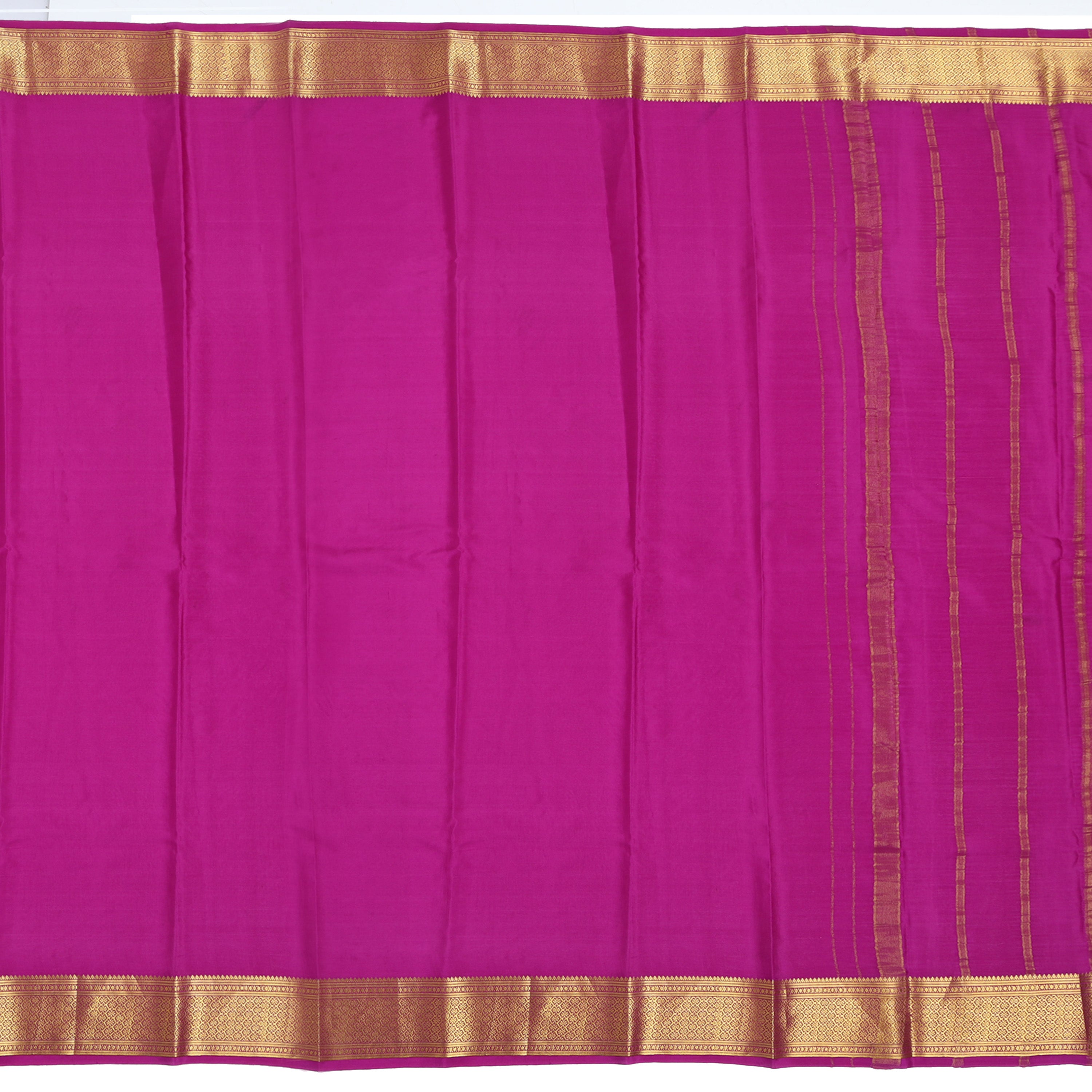 Majenta striped Mysore crepe pure silk saree with soft elegant drape