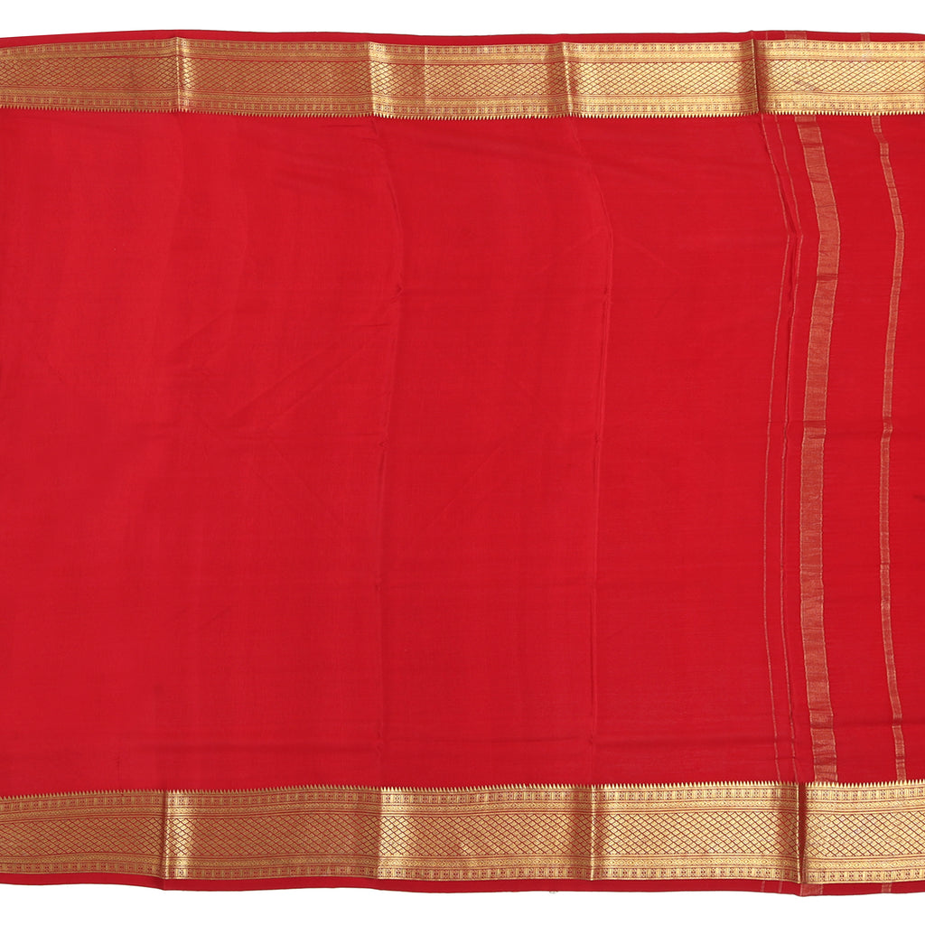Violet Mysore crepe pure silk saree with soft drape